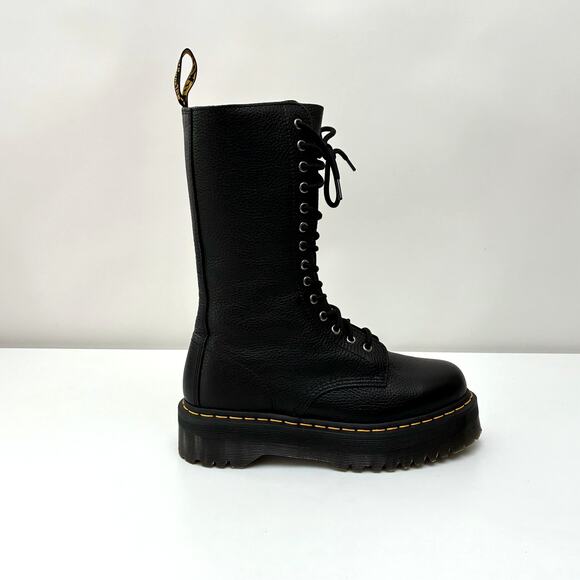 NIB Unisex Dr. Martens 1B99 Quad Black Leather Boots - W10; M9 - Picture 11 of 12